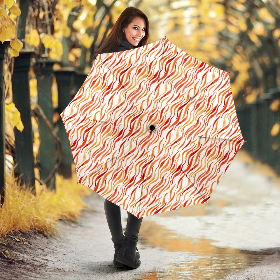 Fire Flame Watercolor Pattern Umbrella