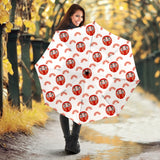 Daruma Japanese Wooden Doll Design Pattern Umbrella
