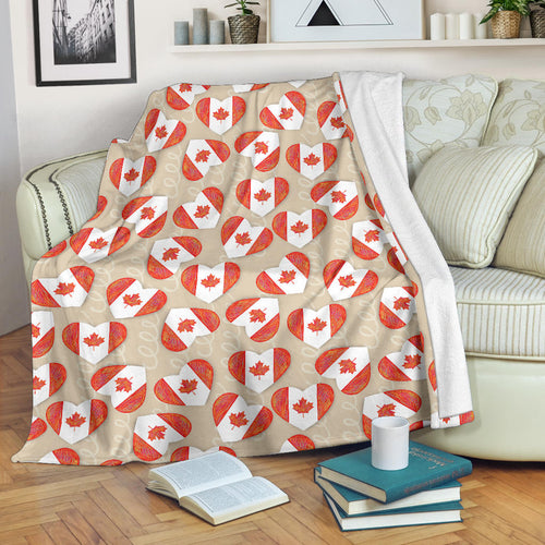 Canada Pattern Print Design 01 Premium Blanket