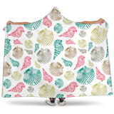 Colorful Shell Pattern Hooded Blanket
