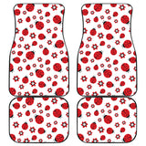 Ladybug Pattern Print Design 04 Front and Back Car Mats