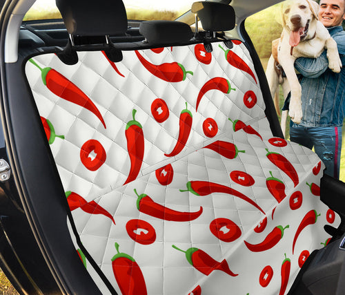 Chili Pattern Dog Car Seat Covers
