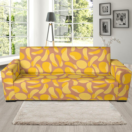 Potato Chips Pattern Print Design 01  Sofa Slipcover