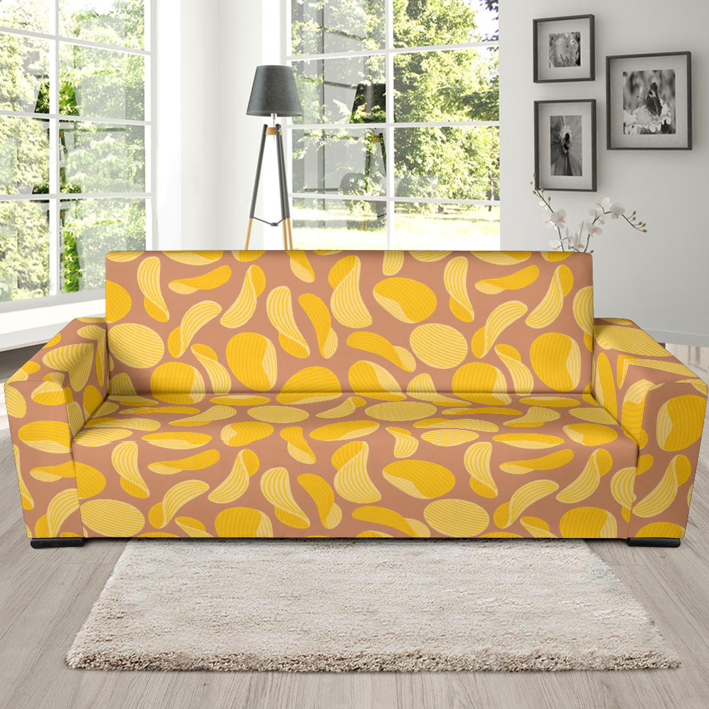 Potato Chips Pattern Print Design 01  Sofa Slipcover