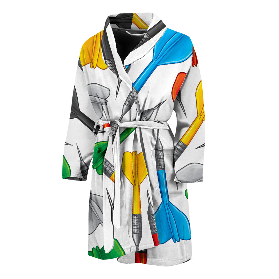 Darts Pattern Print Design 03 Men's Bathrobe