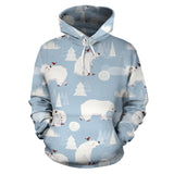 Cute Polar Bears Christmas Decoration Pattern Men Women Pullover Hoodie