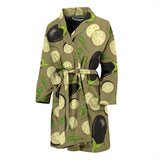 Eggplant Pattern Print Design 02 Men's Bathrobe