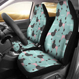 Poodle Dog Green Background  Universal Fit Car Seat Covers
