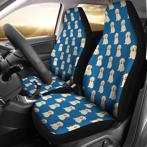 Golden Retriever Pattern Print Design 03 Universal Fit Car Seat Covers