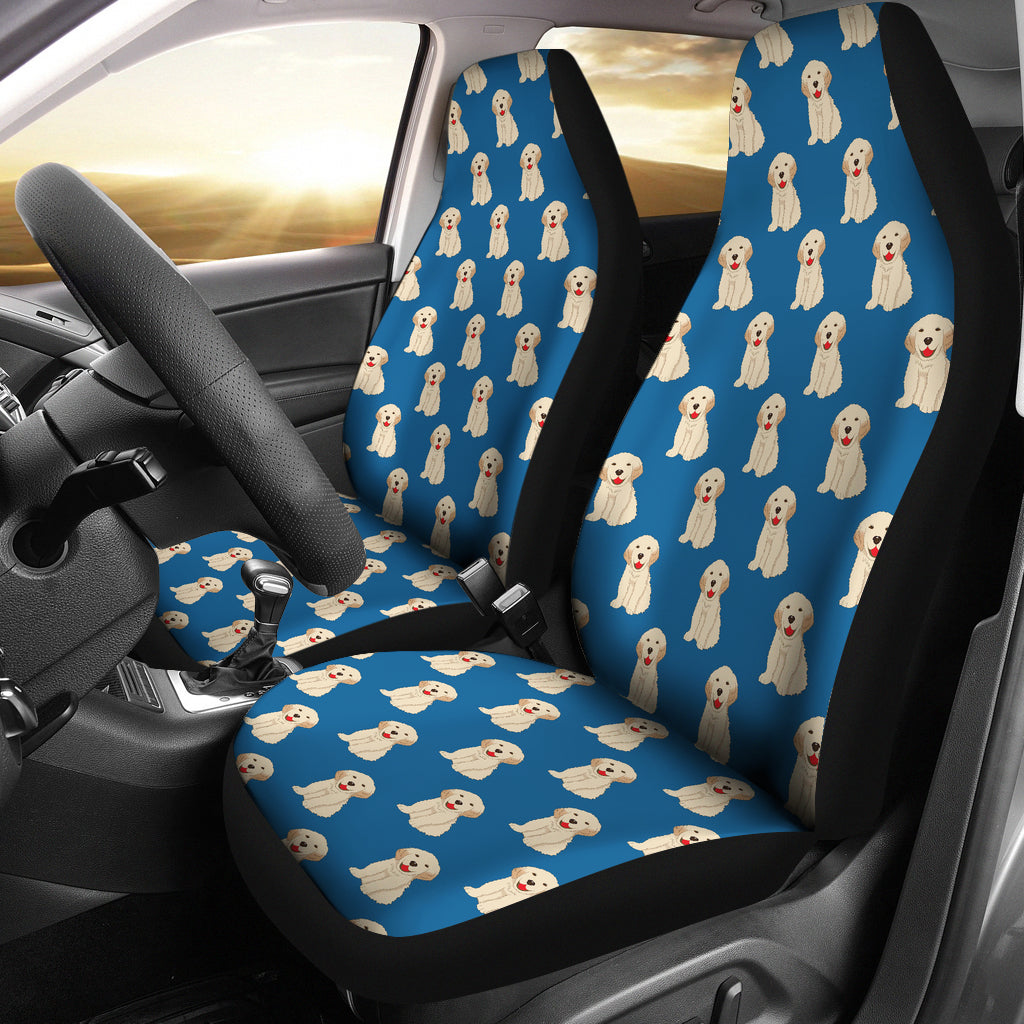 Golden Retriever Pattern Print Design 03 Universal Fit Car Seat Covers