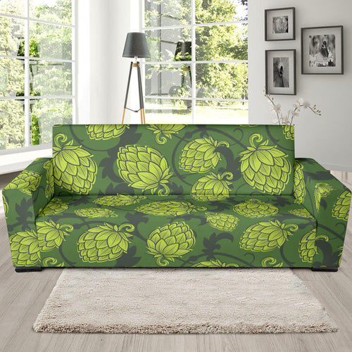 Hop Pattern Hop Cone Background Sofa Slipcover