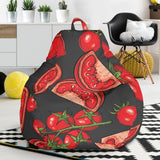 Tomato Black Background Bean Bag Cover