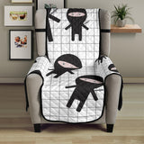 Ninja pattern plaid background Chair Cover Protector