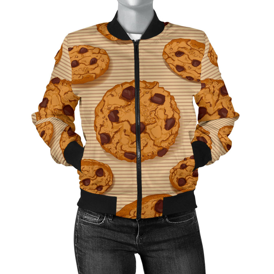 Cookie Pattern Women'S Bomber Jacket