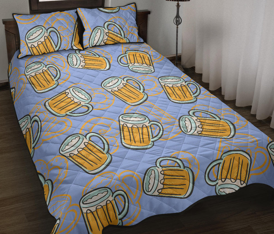 Beer pattern Quilt Bed Set