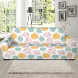 Colorful Onions White Background Sofa Slipcover