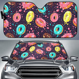 Colorful Donut Glaze Pattern Car Sun Shade