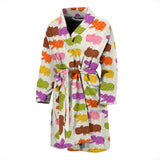 Hippopotamus Pattern Print Design 01 Men's Bathrobe