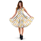 Horseshoes Pattern Print Design 03 Sleeveless Midi Dress