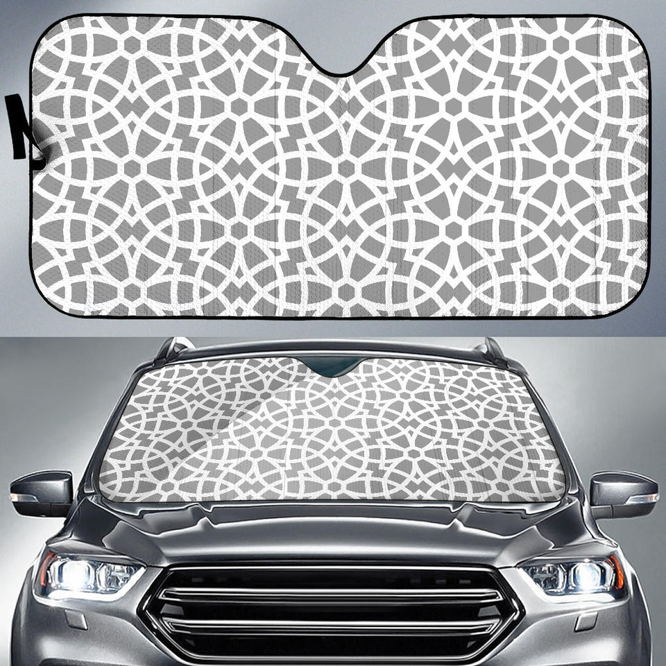 Arabic Gray Pattern Car Sun Shade