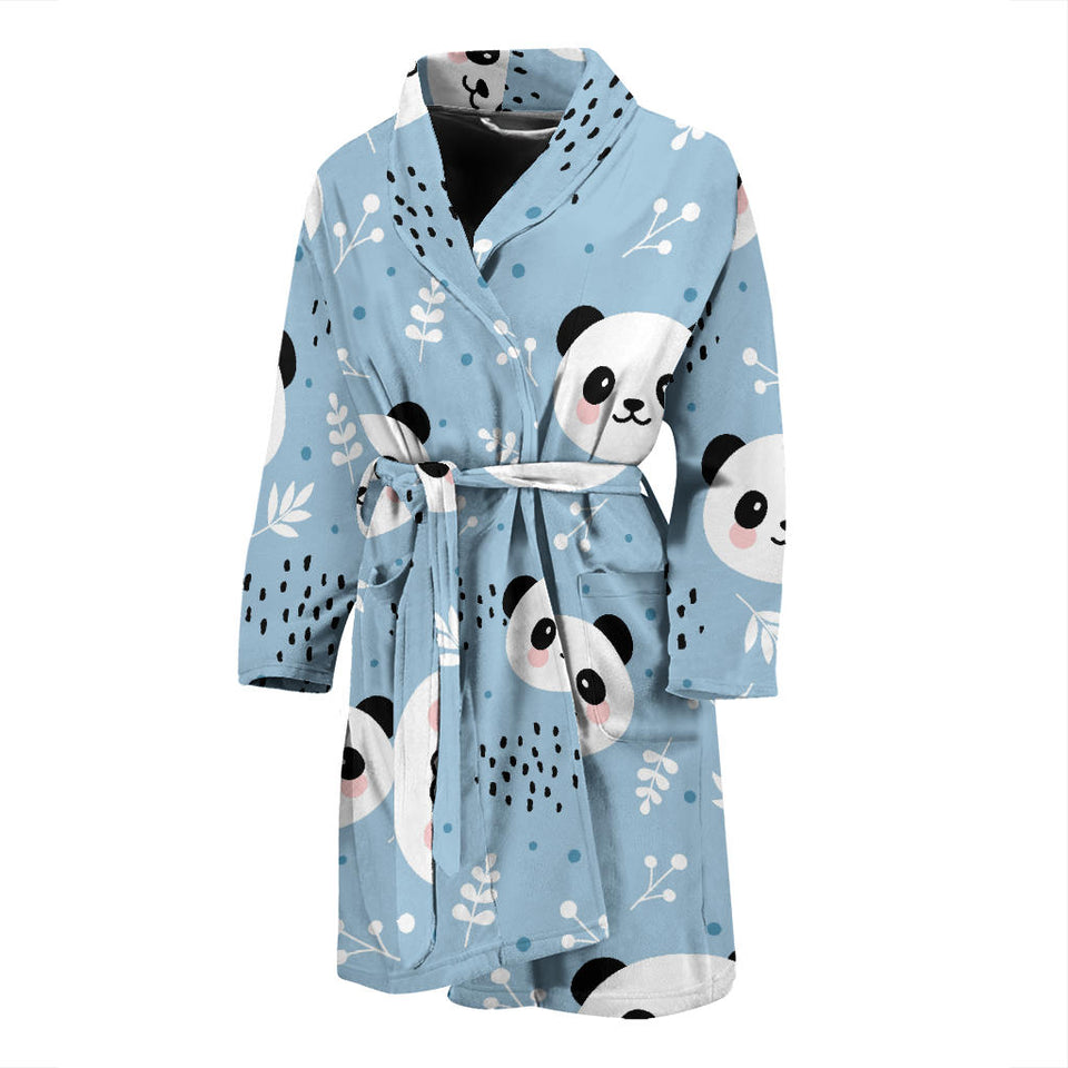 Cute Panda Pattern Men'S Bathrobe
