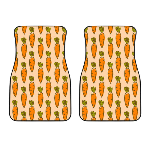 Carrot Pattern Print Design 04 Front Car Mats
