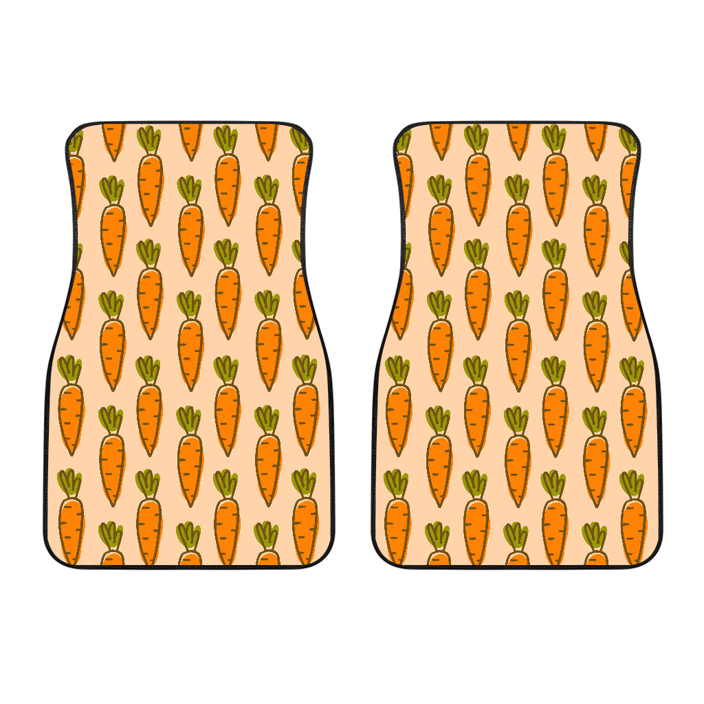 Carrot Pattern Print Design 04 Front Car Mats