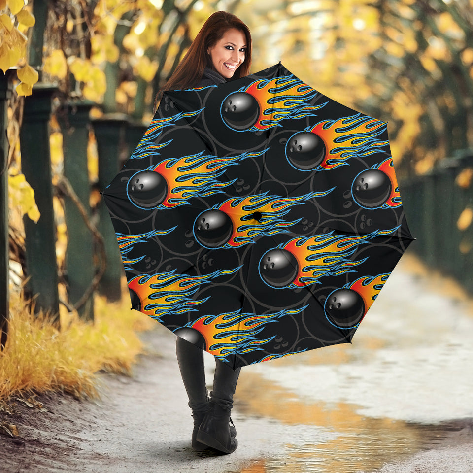 Bowling Balls Flame Pattern Umbrella