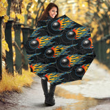 Bowling Balls Flame Pattern Umbrella
