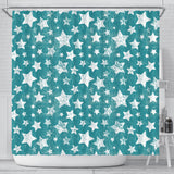 Vintage Star Pattern Shower Curtain Fulfilled In US