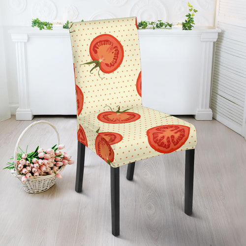 Tomato Dot Background Dining Chair Slipcoverà¸¥