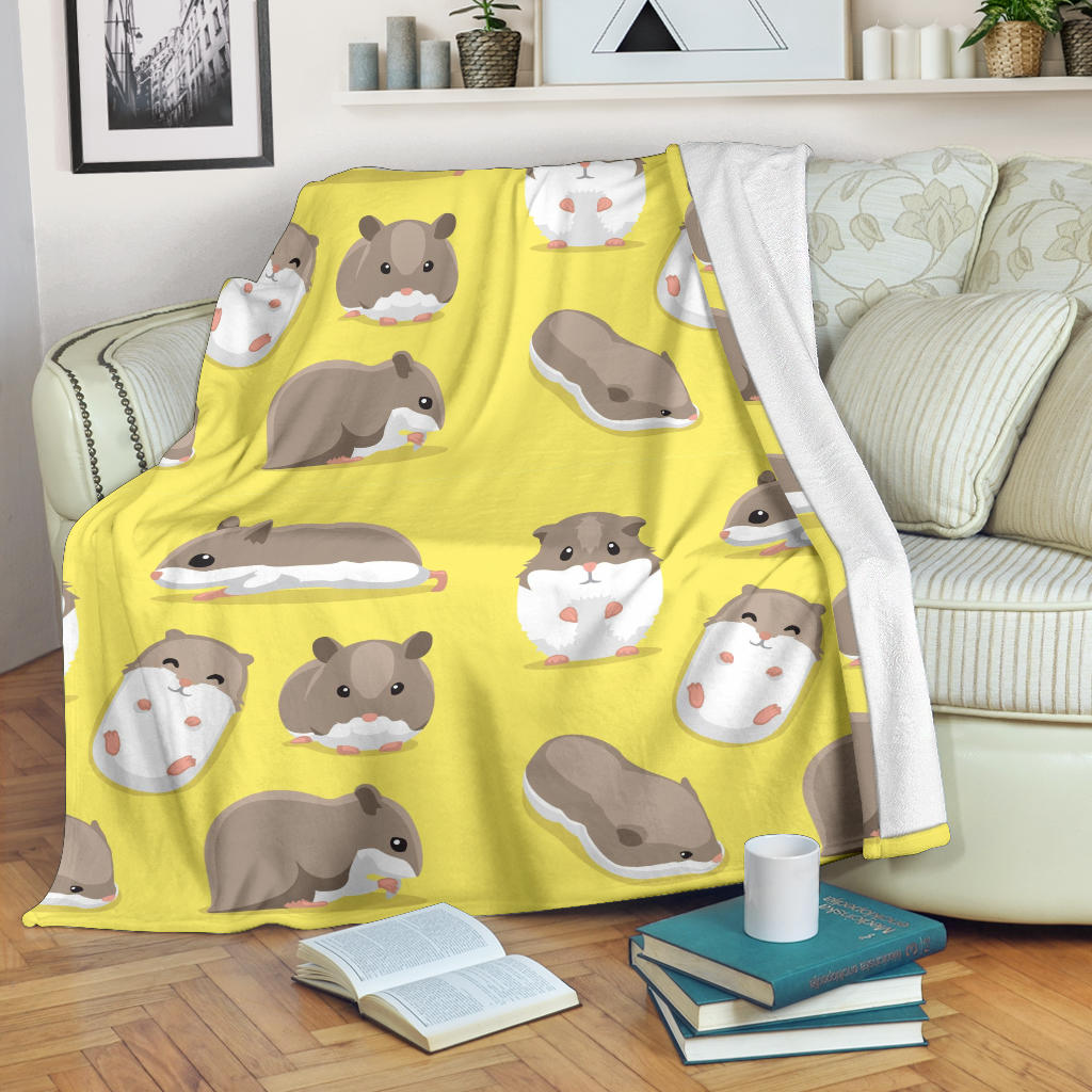 Cute Hamster Pattern Premium Blanket