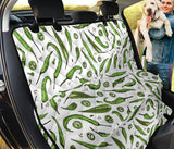 Hand Drawn Sketch Style Green Chili Peppers Pattern Dog Car Seat Covers