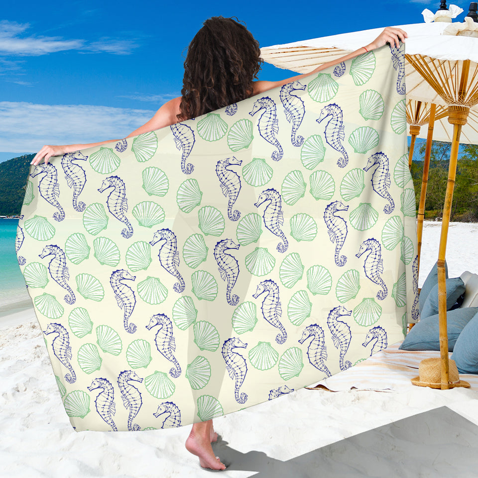 Seahorse Shell Pattern Sarong