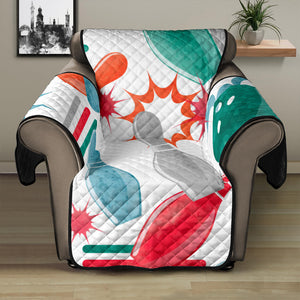 Watercolor bowling pattern Recliner Cover Protector