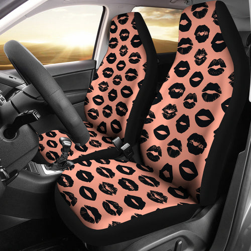 Lips Pattern Print Design 02 Universal Fit Car Seat Covers