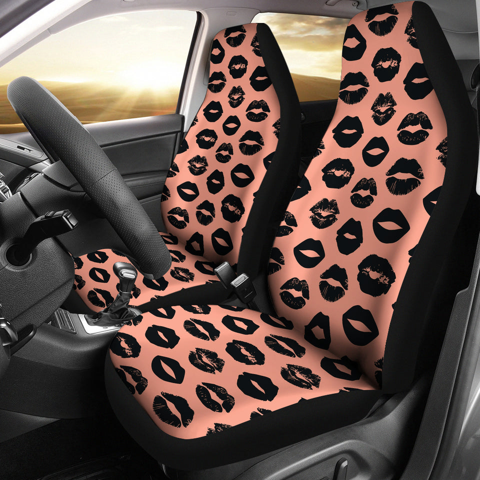 Lips Pattern Print Design 02 Universal Fit Car Seat Covers