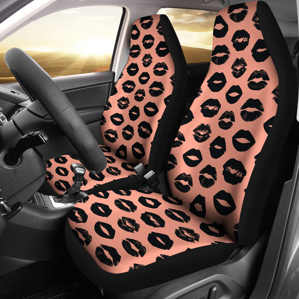 Lips Pattern Print Design 02 Universal Fit Car Seat Covers