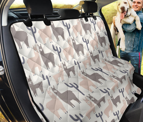Llama Alpaca Pattern Dog Car Seat Covers