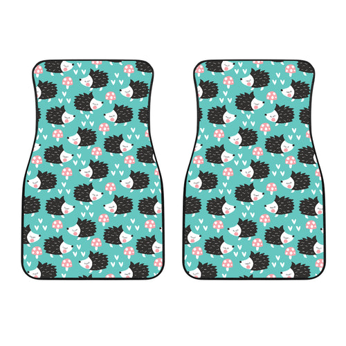 Hedgehog Pattern Print Design 03 Front Car Mats