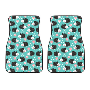Hedgehog Pattern Print Design 03 Front Car Mats