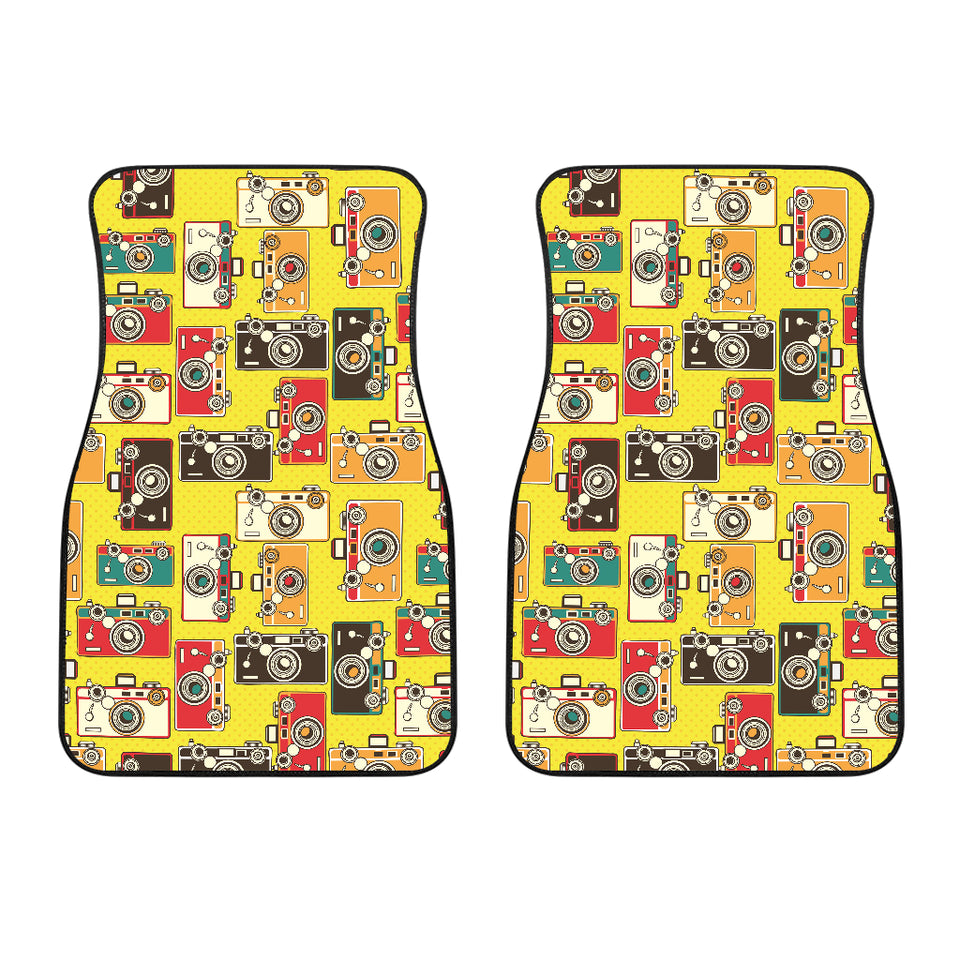 Camera Pattern Print Design 02 Front Car Mats