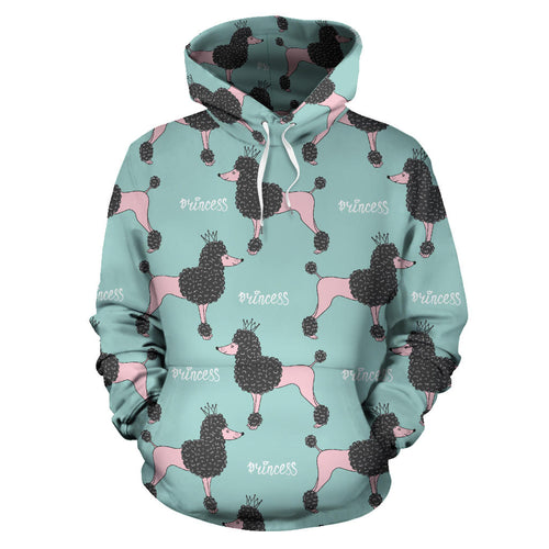 Poodle Dog Green Background Men Women Pullover Hoodie