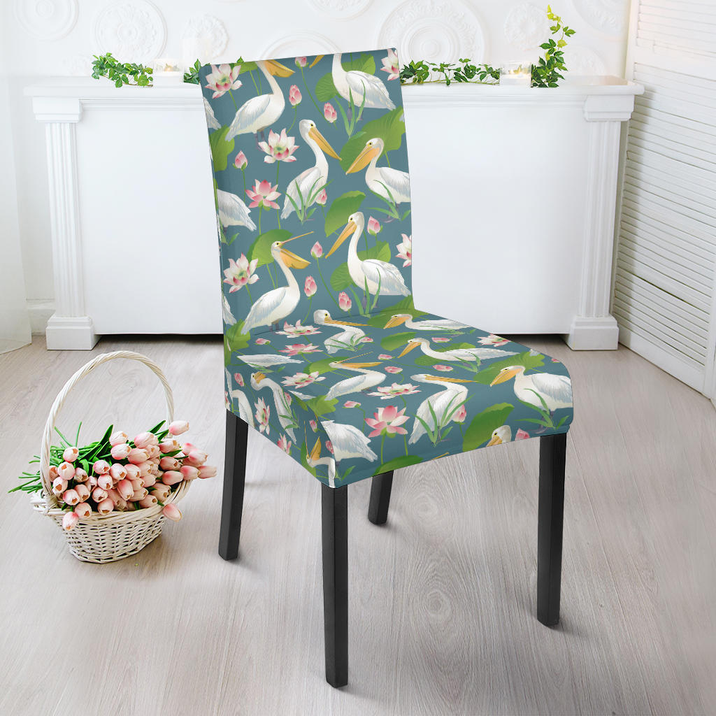 Pelican Pattern Print Design 04 Dining Chair Slipcover