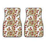 Red Tulips And Daffodils Pattern Front Car Mats