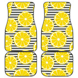 Slice Of Lemon Design Pattern Front And Back Car Mats