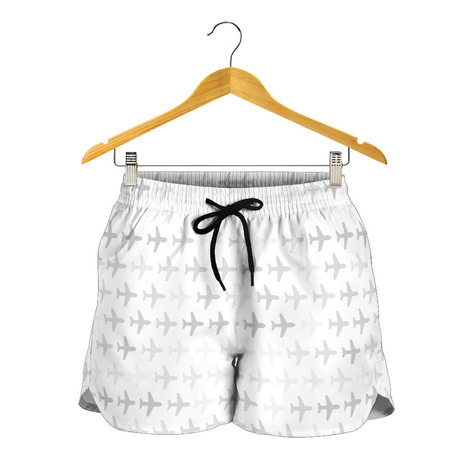 Airplane Print Pattern Women Shorts
