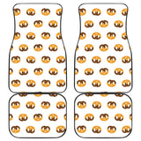 Pretzels Pattern Print Design 02 Front and Back Car Mats