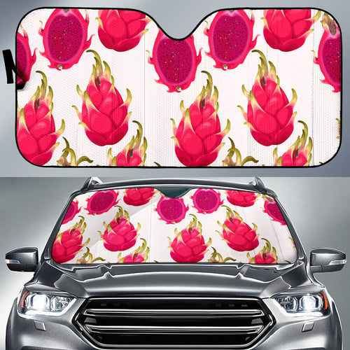 Dragon Fruits Design Pattern Car Sun Shade
