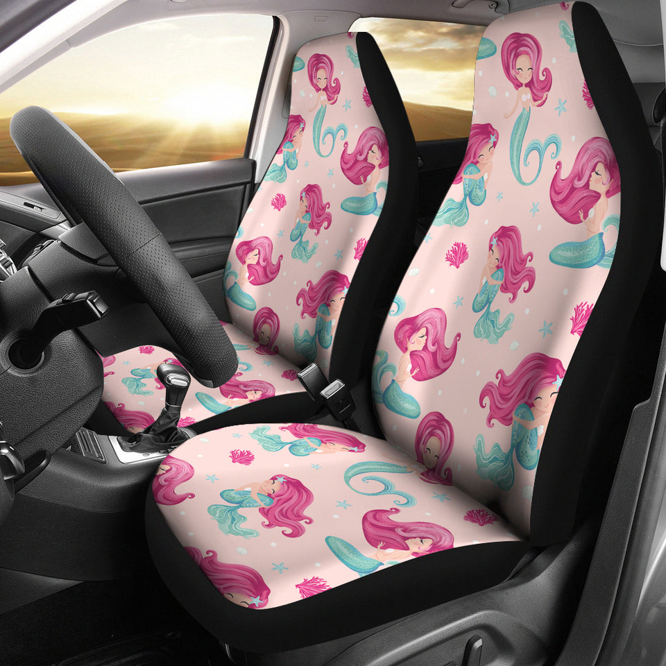 Cute Little Mermaid Pattern Universal Fit Car Seat Covers